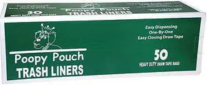 POOPY POUCH PP-13GAL-BAGS Pet Waste Bags, 13 gal., 1.5 mil