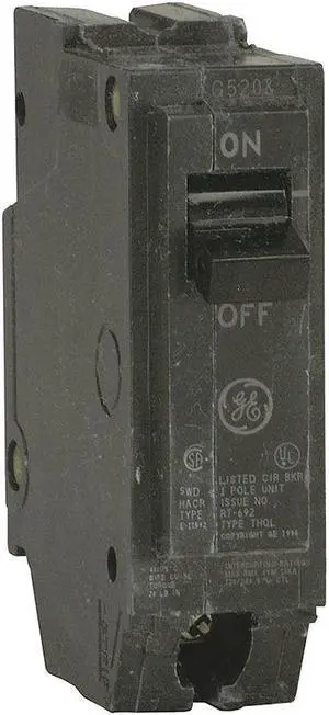 GE THQC1130WL Miniature Circuit Breaker, THQC Series, 30A, 1 Pole, 120/240V AC,