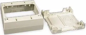 WIREMOLD 2348-2 2-Gang Deep Device Box, 1-3/4 Deep, Ivory, 2300 Series