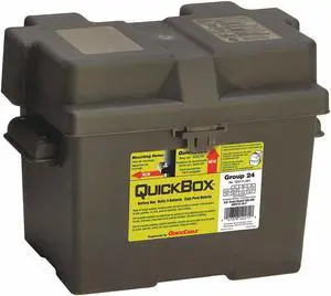 QUICKCABLE 120171-360-001 Battery Box,Black,13-1/2" L x 9-1/4" W