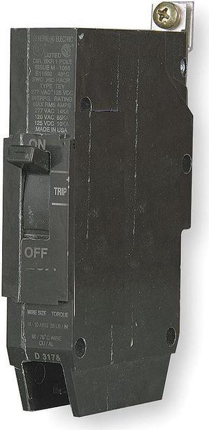 GE TEY150 Molded Case Circuit Breaker, TEY Series, 50A, 1 Pole, 277/480V AC,