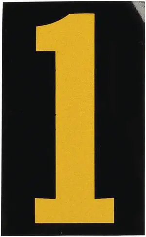 BRADY 5000-1 Reflective Numbers And Letters,1,PK25