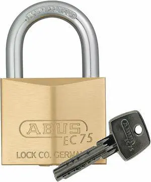 Abus Keyed Padlock, 5/8 in,Square,Silver  75/30 KD