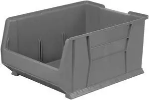 AKRO-MILS 30289GREY Gray Super Size Bin, 23-7/8"L x 18-1/4"W x 12"H