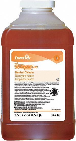DIVERSEY 904716 Neutral Cleaner,Size 2.5L,Orange,PK2