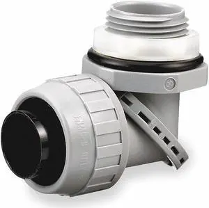HUBBELL WIRING DEVICE-KELLEMS PS1009NGY Insulated Connector,1 In.,Nylon,90 Deg