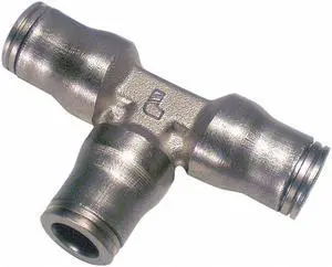 LEGRIS 3604 56 00 1/4" Push-to-Connect Nickel Brass Union Tee