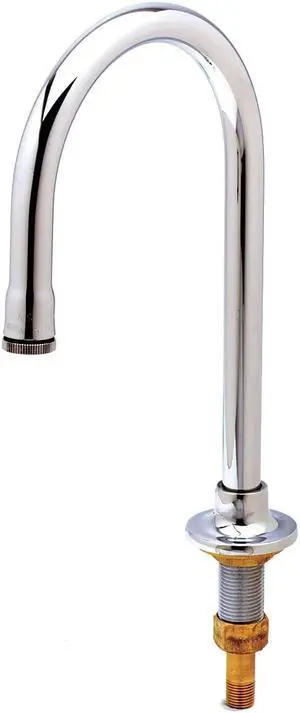 T&S BRASS B-0520 Rigid Dummy Gooseneck, 1/2 In, Brass