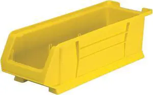 AKRO-MILS 30284YELLO Storage Bin, Plastic, Yellow, 7 in H, 8 1/4 in W, 23 7/8