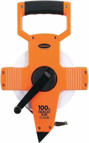 Keson Tape Measure,1/2 In x 100 ft/30m,Pumpkin  OTR-18M-100