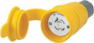 HUBBELL WIRING DEVICE-KELLEMS HBL27W74 Watertight Locking Connector, L14-20R,