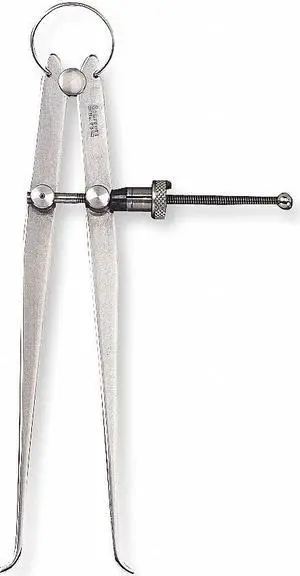 STARRETT 73A-6 Inside Spring Caliper,6 In,Flat,Solid
