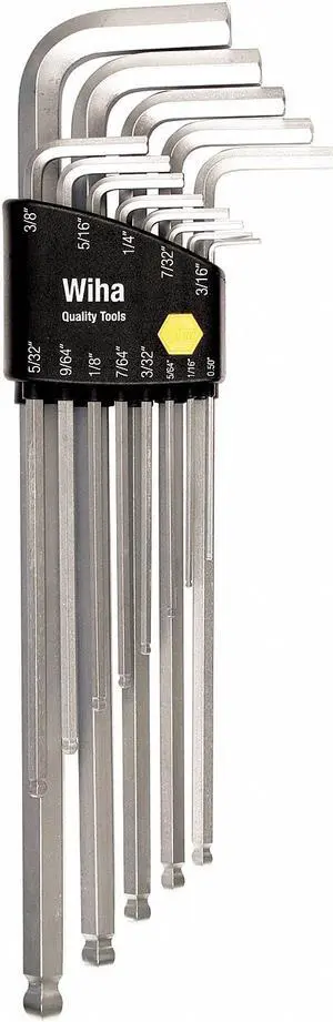 WIHA 36998 13 Piece SAE L-Shape Hex Key Set, 36998