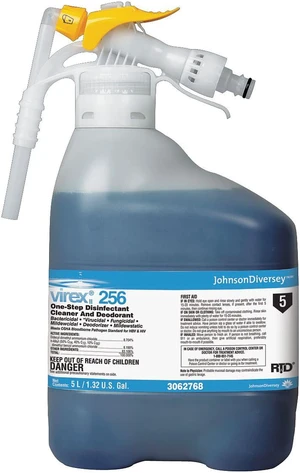 DIVERSEY 3062768 Virex II 256 Disinf Cleanr,5L,Mint DIVERSEY 3062768 Virex II 256 Disinf Cleanr,5L,Mint