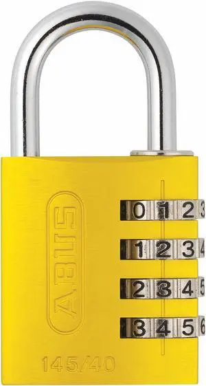 Abus Combination Padlock, Resettable Side-Dial Location, 1" Shackle Height