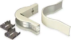 LEGRAND V2418DFO External Elbow Raceway, 2400D Series, 2 Channel, 6-1/2 in W,