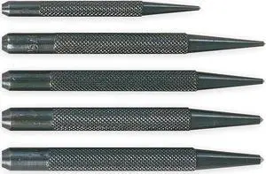 Center Punch Set W/Pouch, 3 and 4 In, 5 Pc
