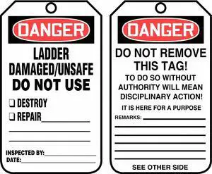 ACCUFORM MDT182CTP Danger Tag,5-3/4 x 3-1/4,PK25