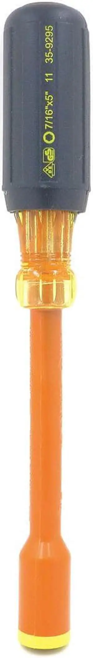 IDEAL 35-9295 Nut Driver,7/16 in.,Solid,Ins,5 in.