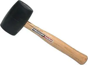 VAUGHAN 574-31 Hammer Solid Mallet,Rubber,20 oz.,13in.