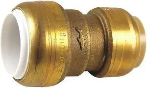 SHARKBITE UIP4016 Push-Fit Coupling Fitting, 3/4 in Tube Size, Brass, Brass