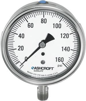 ASHCROFT 251009SWL02L1000# Industrial Pressure Gauge, 0 to 1,000 psi, 2 1/2 in