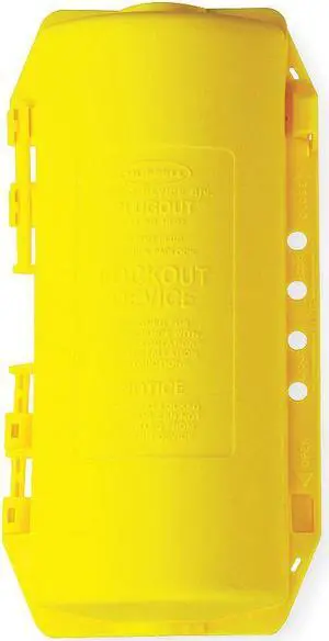 HUBBELL WIRING DEVICE-KELLEMS HLD2 Plug Lockout,Yellow,3/8In Shackle Dia.