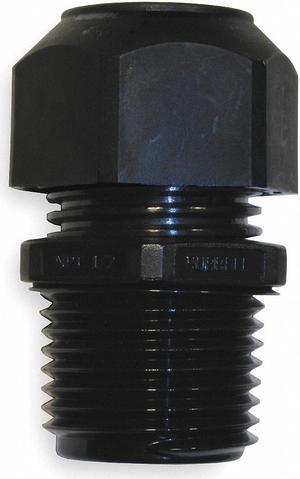 Cord Connector, NPT, 0.38-0.50 In, Black