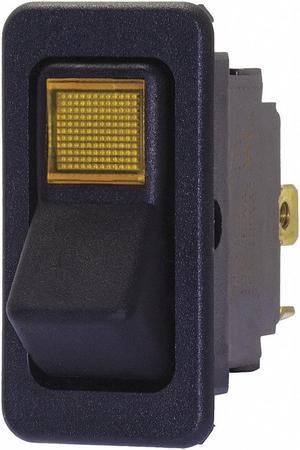 Rocker Switch, Contact Form: SPST, Number of Connections: 3, Terminals: Screw