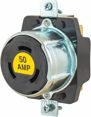 Bryant Locking Receptacle,Blk,600VAC/250VDC  7379