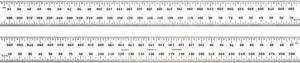 STARRETT C635-300 Steel Rule,35 Grad,300 L x 25.4mm,Chrome