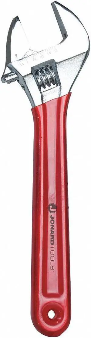 JONARD TOOLS AW-10 Adj. Wrench,10",1-5/16" Cap.,Chrome