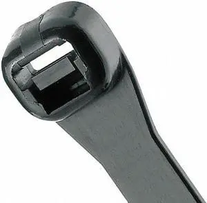 PANDUIT SG200S-C0 Cable Tie, 8-1/2 in L, 2 in Max Bundle Dia., Black, Nylon