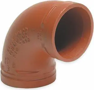 ZORO SELECT 0390014264 Elbow, 90 Degrees,3",Iron,1000 psi