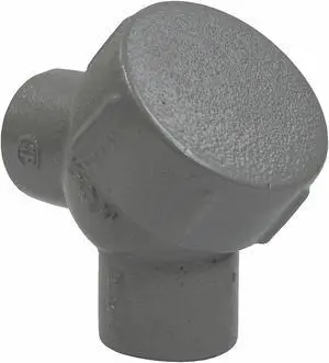 HUBBELL KILLARK Y-1M IMC Elbow, 1/2 in, Threaded, Iron, Powder Coated, Gray