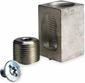 SQUARE D AL400LA Mechanical Lug, 600 kcmil Max, 1 Conductor, Tin-Plated Aluminum