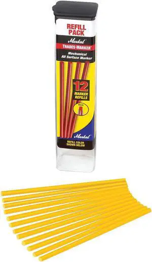 MARKAL 96241 Trades-Marker Refill Pack,Yellow,PK12