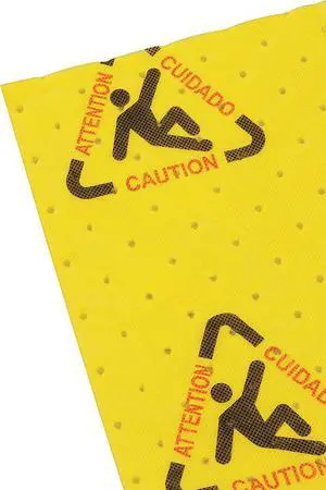 BRADY CH200 Sorbent Pad, 28 gal, 15 in x 19 in, Harsh Chemicals, Black, Red,