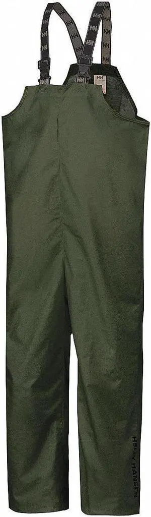 HELLY HANSEN 70529_480-M Rain Bibs,PVC/Polyester,Army Green,M