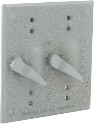 BELL OUTDOOR 5124-0 Weatherproof Cover, Double Gang Box Type, 2 Gangs, Toggle