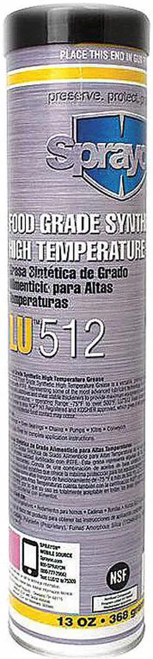 SPRAYON S00512014 Food Grade Grease, Cartridge, 13 Oz.