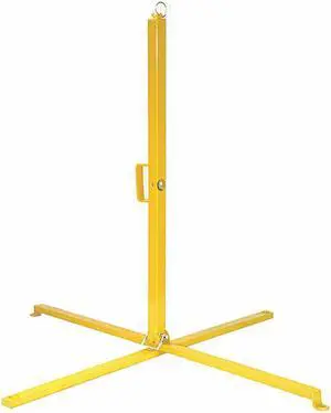 GUARDIAN 15225 Single Stanchion,39 In. H,Steel