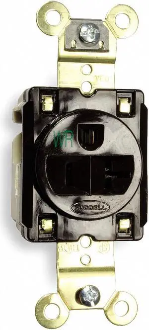 HUBBELL WIRING DEVICE-KELLEMS HBL5361WR Straight Blade Receptacle, 5-20R, 20 A,
