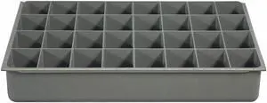 Durham Mfg Compartment Drawer Insert Gray Powder Coated  Plastic  124-95-32-IND