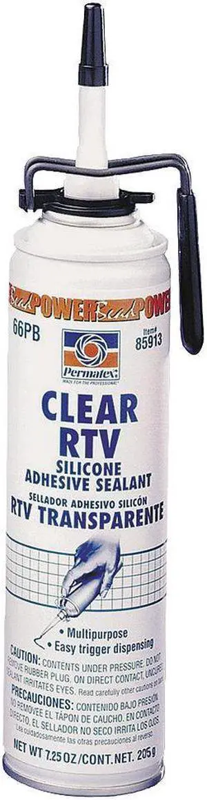 PERMATEX 85913 RTV Silicone Sealant, 7.5 oz Can, Clear