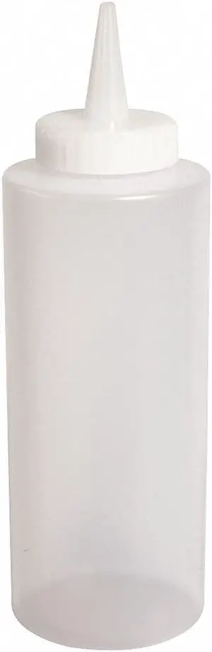 CRESTWARE SB12C Squeeze Bottle,Clear,12 oz.,PK12