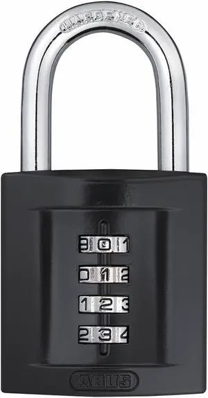 Combination Padlock,Front,Black/Silver ABUS 158/50