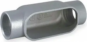 Hubbell Killark Conduit Outlet Body,Iron,1-1/2 In. HAWA C57