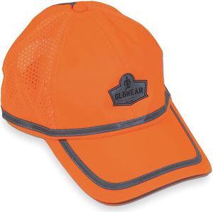 Baseball Hat,  Reflective Trim,  Hi-Visibility Orange,  Size Universal