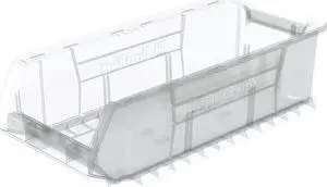 AKRO-MILS 30286SCLAR Clear Super Size Bin, 23-7/8"L x 11"W x 7"H